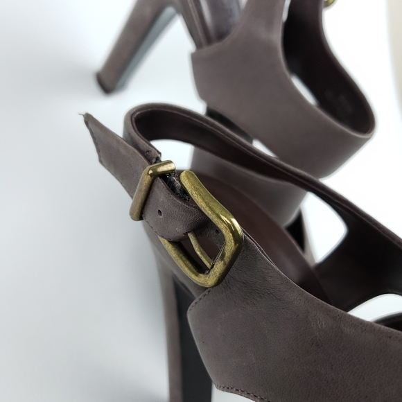 J. Crew Collins Leather Platform Peep Toes - Picture 7 of 8